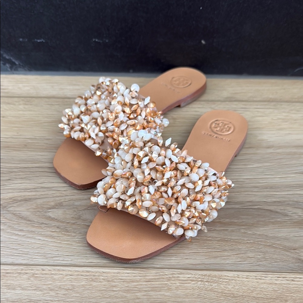 Tory Burch Beaded Slide Sandals